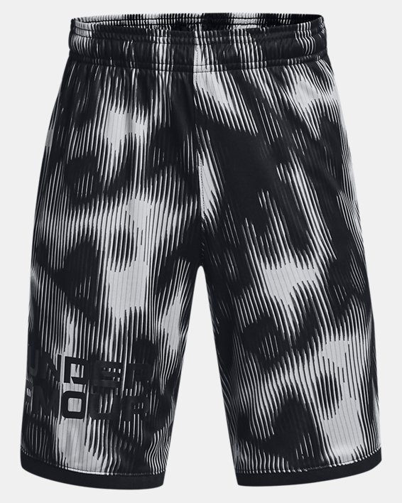 Boys' UA Stunt 3.0 Branded Shorts in Black image number 0